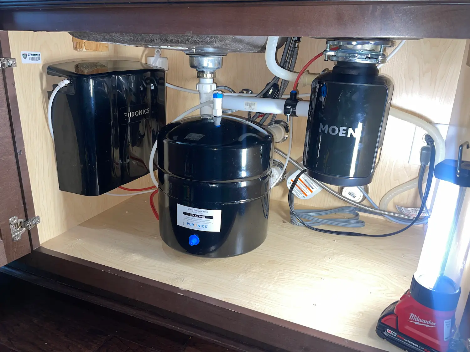 Whole-home water filtration system installed by Round Rock Plumbing